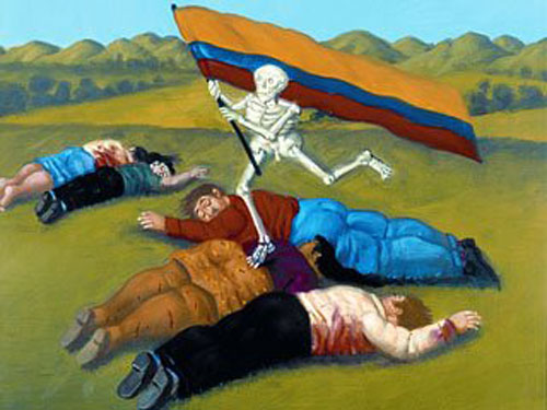 La violencia plasmada en la obra del pintor Fernando Botero sólo refleja a Colombia y no la situación actual del estado