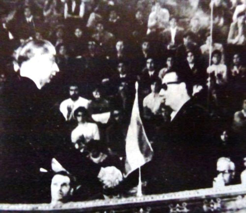 Edgardo Enríquez y Salvador Allende en Concepción