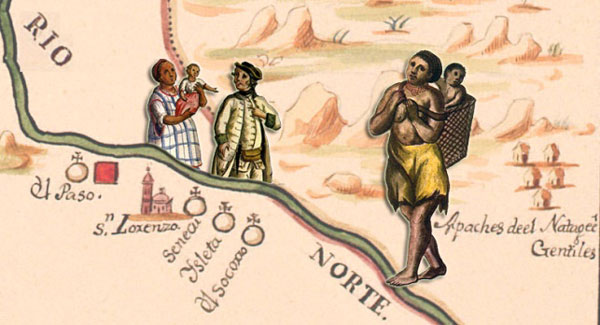 Imagen 1. 1727, apaches en Paso del Norte