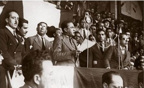 Imagen 1: Víctor Raúl Haya de la Torre y su “Manifiesto a la Nación”, domingo 12 de noviembre de 1931.