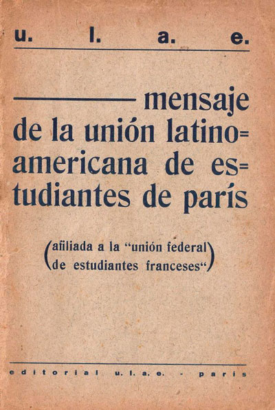 Portada del Manifiesto de la ULAE, impreso en París. Archivo del autor