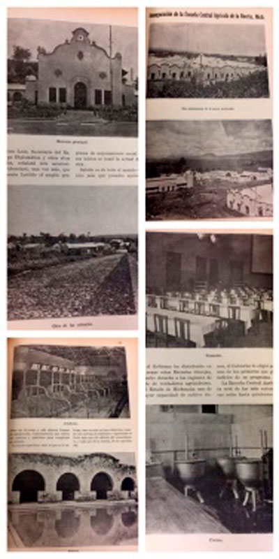 Imagen 7. Acto inaugural de la Escuela Central Agrícola La Huerta, Michoacán (1926). Publicadas en: <em>Revista de la Secretaría de Agricultura y Fomento</em>, vol. 1, núm. 9. Hemeroteca Nacional, México.