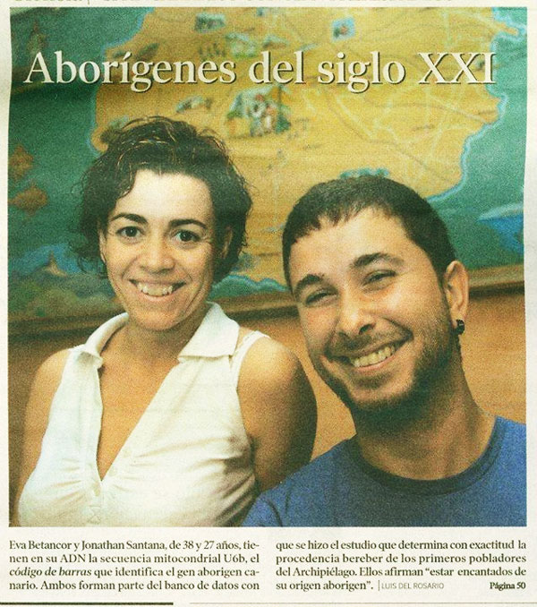 Noticia publicada por el periódico de alcance insular, La Opinión de Tenerife, el 22 de octubre de 2009