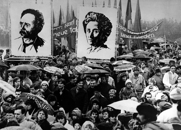 Rosa Luxemburgo y Karl Liebknecht.