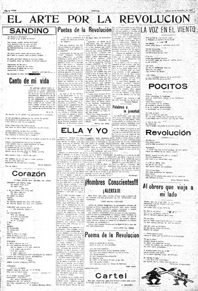 Sección literaria del periódico <em>Justicia</em> (Montevideo), 15-12-1928