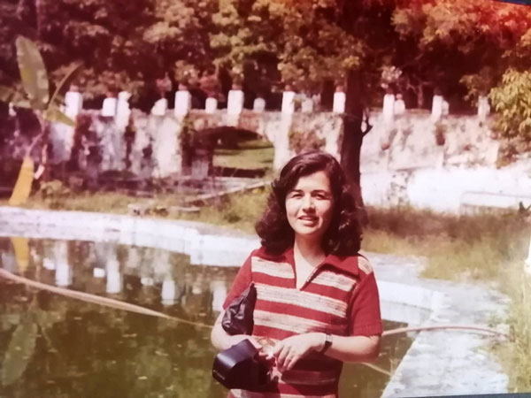 Hilda Tísoc Lindley en Cuernavaca, México 1974