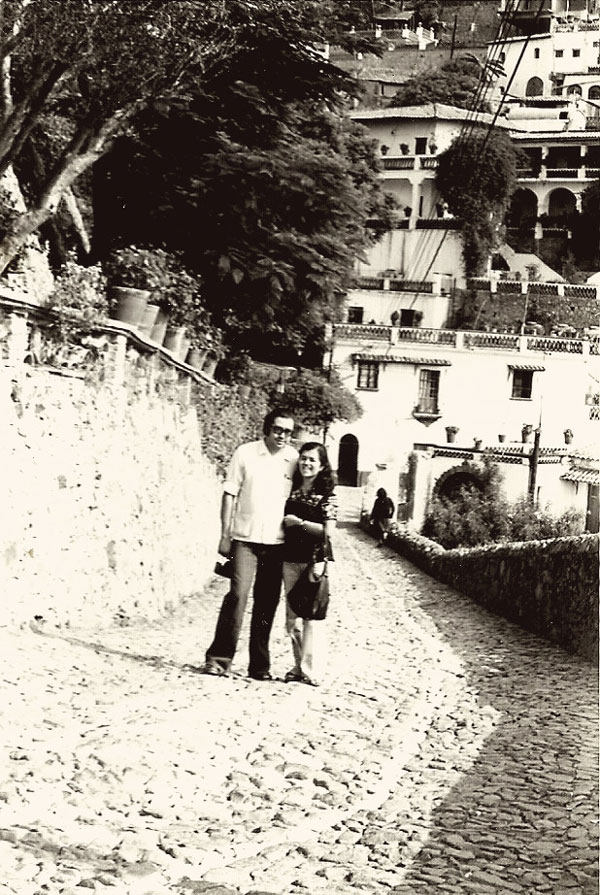 Ricardo Melgar e Hilda Tísoc, Taxco, primer viaje a México, 1974