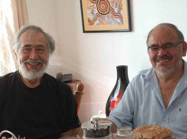 Ricardo Melgar y Nelson Manrique en Cuernavaca, México, 15 de marzo de 2019