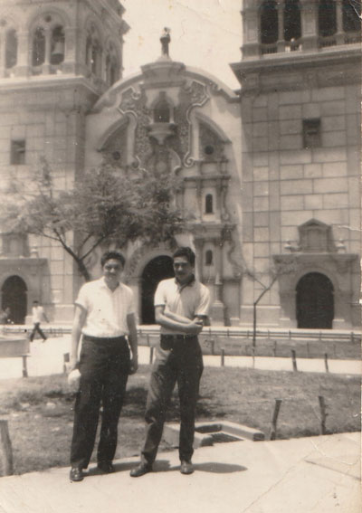 Ricardo Melgar (a la derecha) y Jorge Puccio, Perú, 1960/61