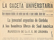 Manifiesto Liminar. La juventud Argentina de Córdoba a los hombres libres de Sudamérica