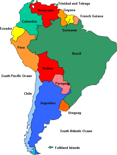 Imagen 4. En el mapa de Sudamérica se ve una unidad geográfica.