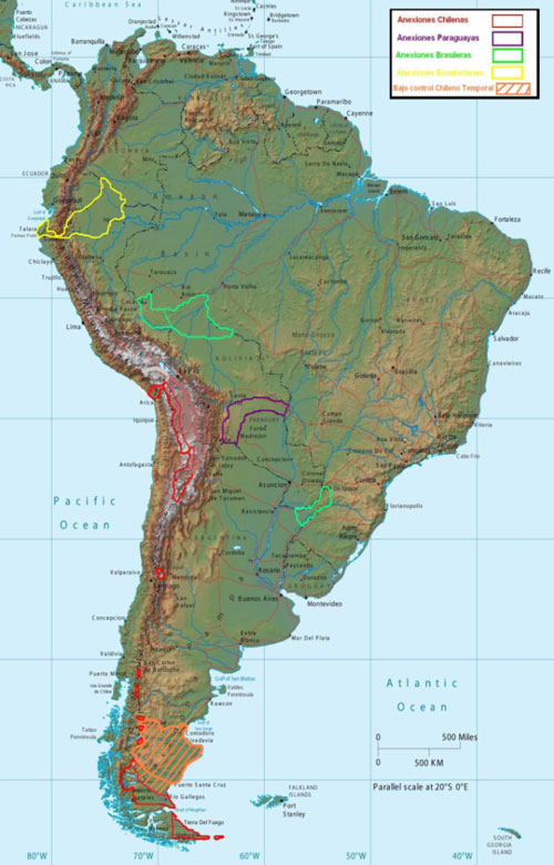 Imagen 5. La cordillera de los andes atraviesa toda Sudamérica