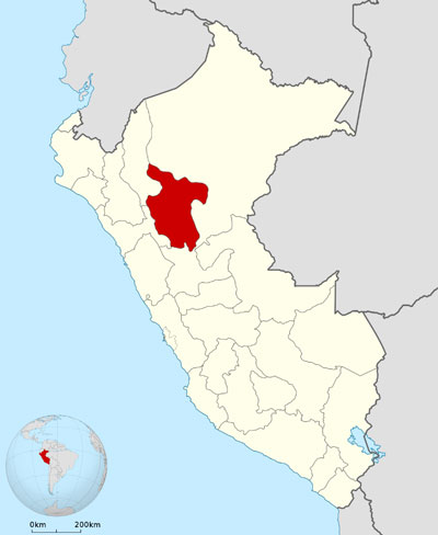 Ubicación de la Región de San Martín en el mapa del Perú