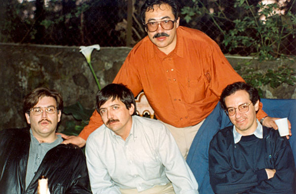 De izquierda a derecha: Carlos González Herrera, Ricardo León García, Ricardo Melgar Bao y Alejandro Pinet, 1991