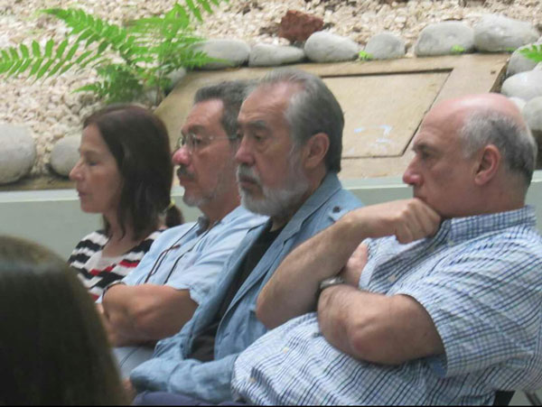 Marcela Dávalos, Rafael Costa, Ricardo Melgar y Eduardo Devés